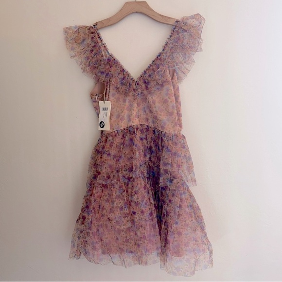 DX Collection Made in Italy Pink Flutter Sleeve Mini Dress - Picture 5 of 13